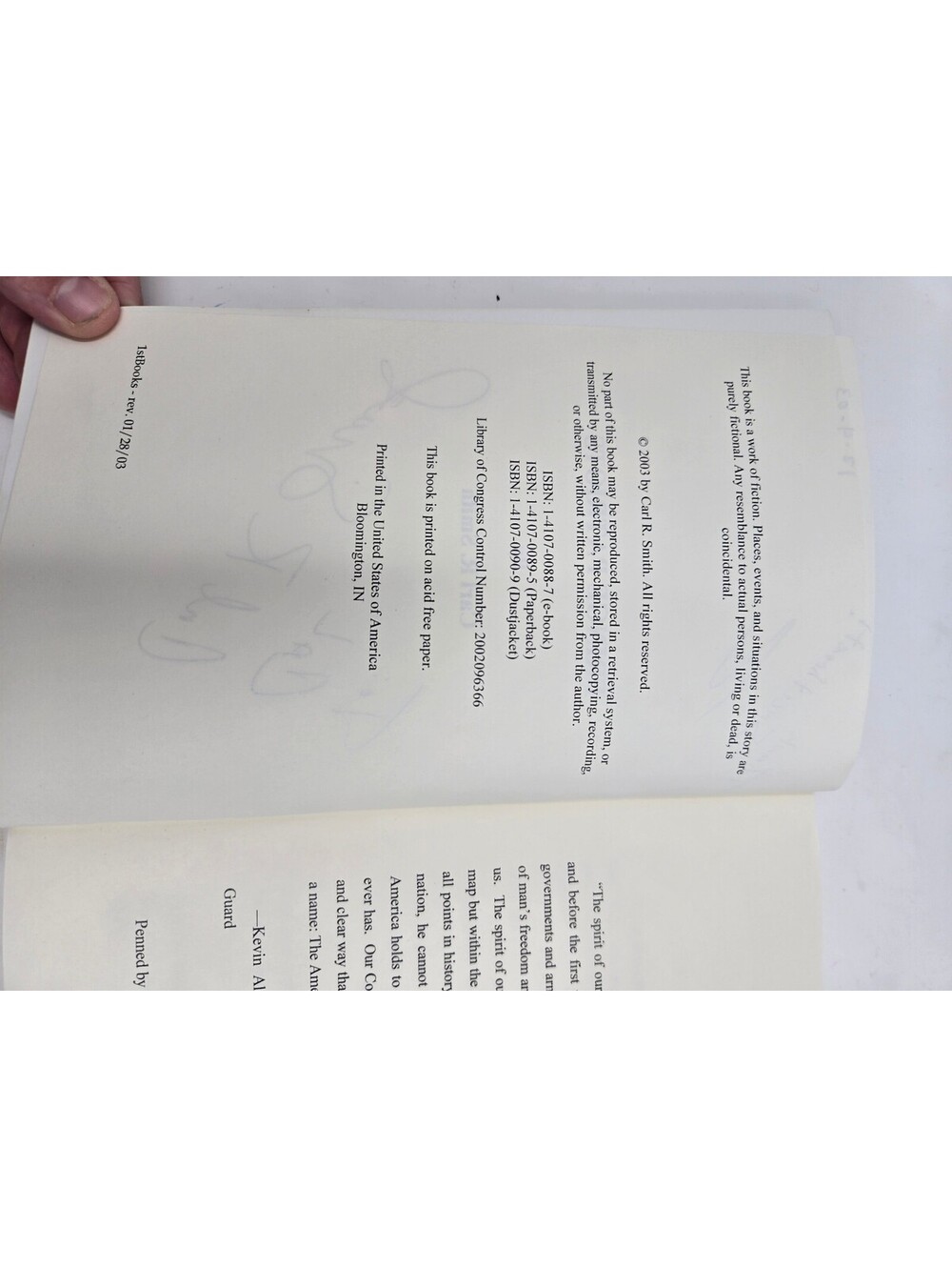 Fringe Patriots by Carl R. Smith Signed Copy - Picture 5 of 5